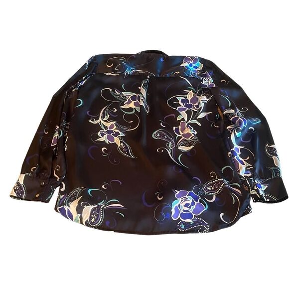 Chico’s Blouse Women’s Size 1 (M) Floral Print Button Front Tunic​ - Picture 2 of 12